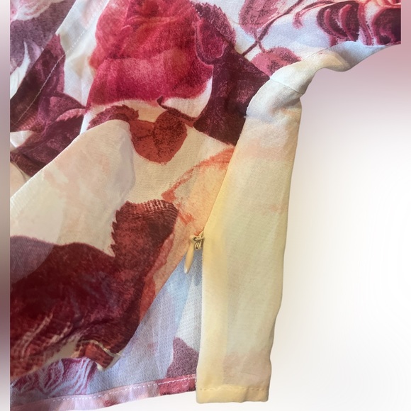 Gorgeous Italy made Andre’ floral rose print two piece dress with crop & skirt - Picture 8 of 9